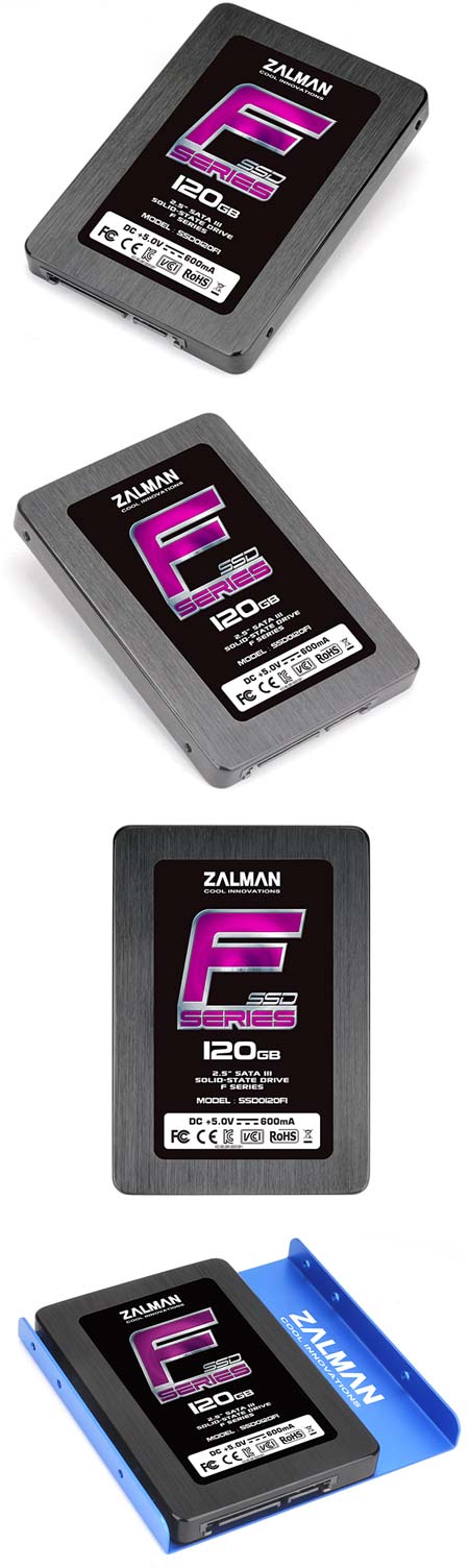 Внешний вид SSD серии Zalman F-1 вполне приятен глазу